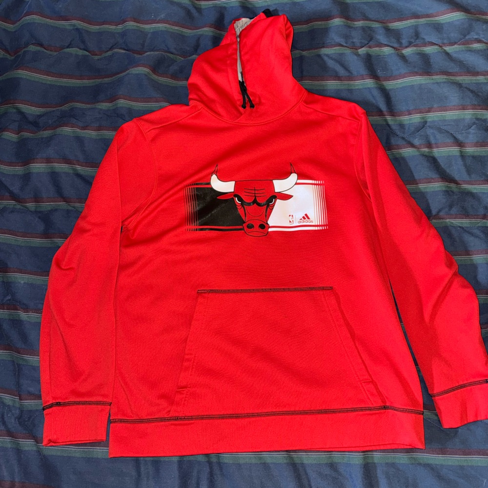 Adidas Red Chicago Bulls Hoodie